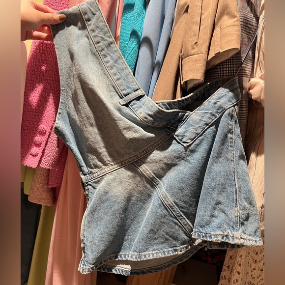 Zara denim asymmetrical top - Picture 13 of 14